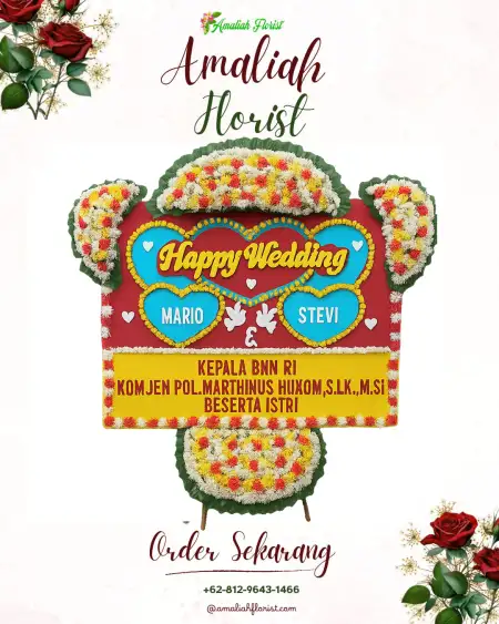 Papan Bunga Pernikahan Losung